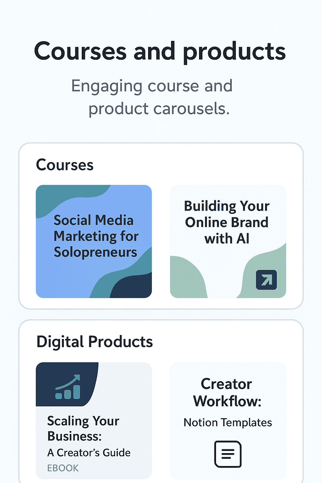 Event carousels feature